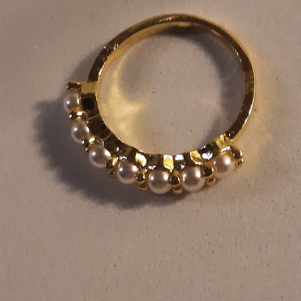 Brand New14K Yellow Gold Filled With White Pearl